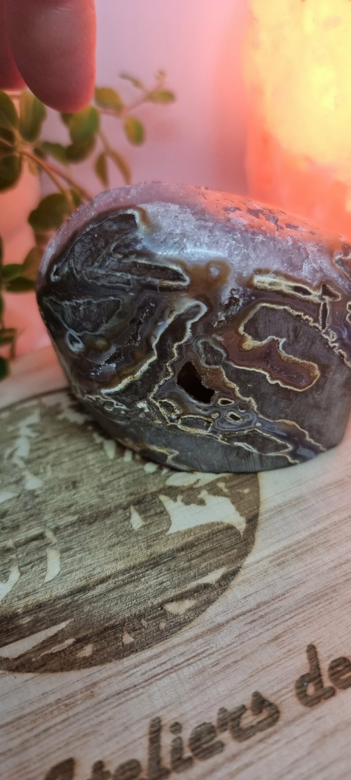 Geode Améthyste et agate Uruguay – Image 3