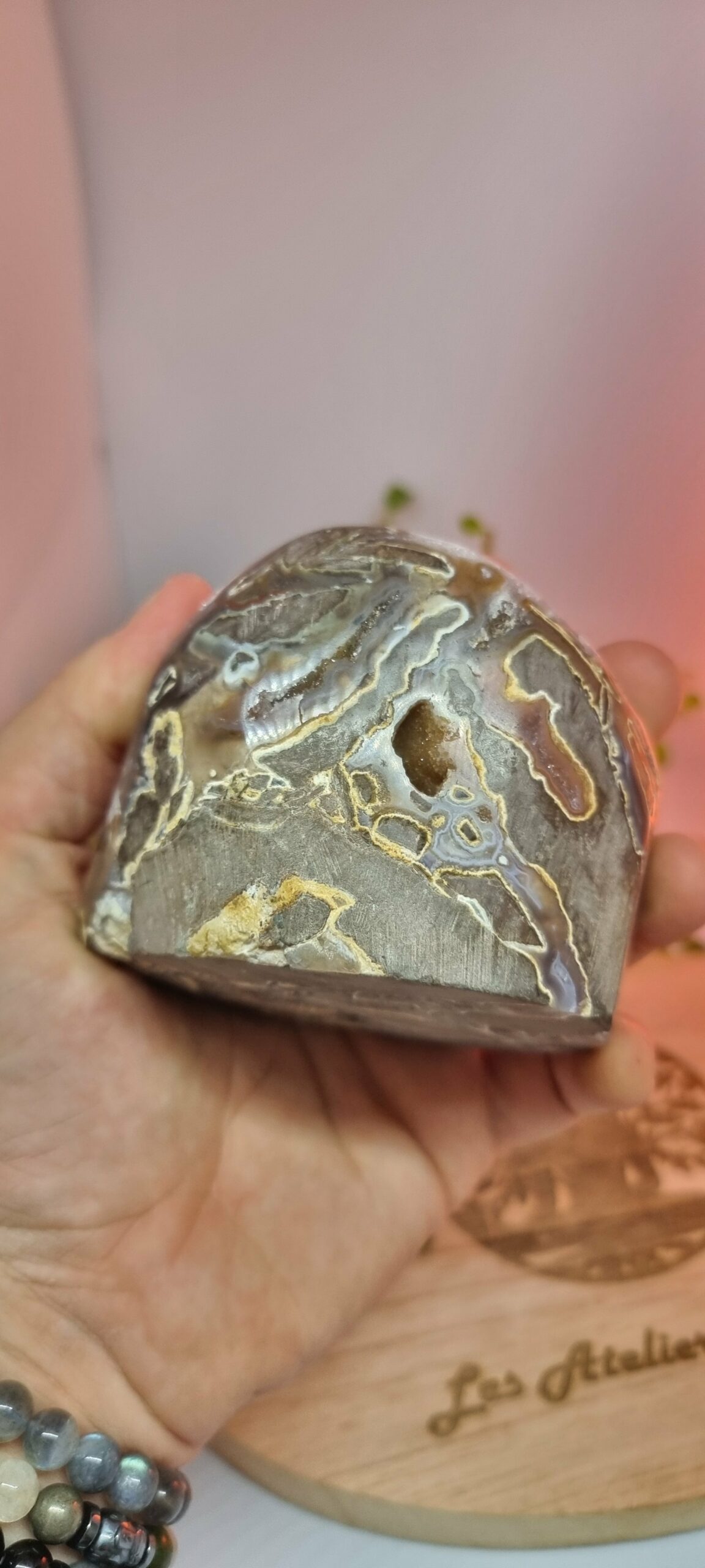 Geode Améthyste et agate Uruguay – Image 8