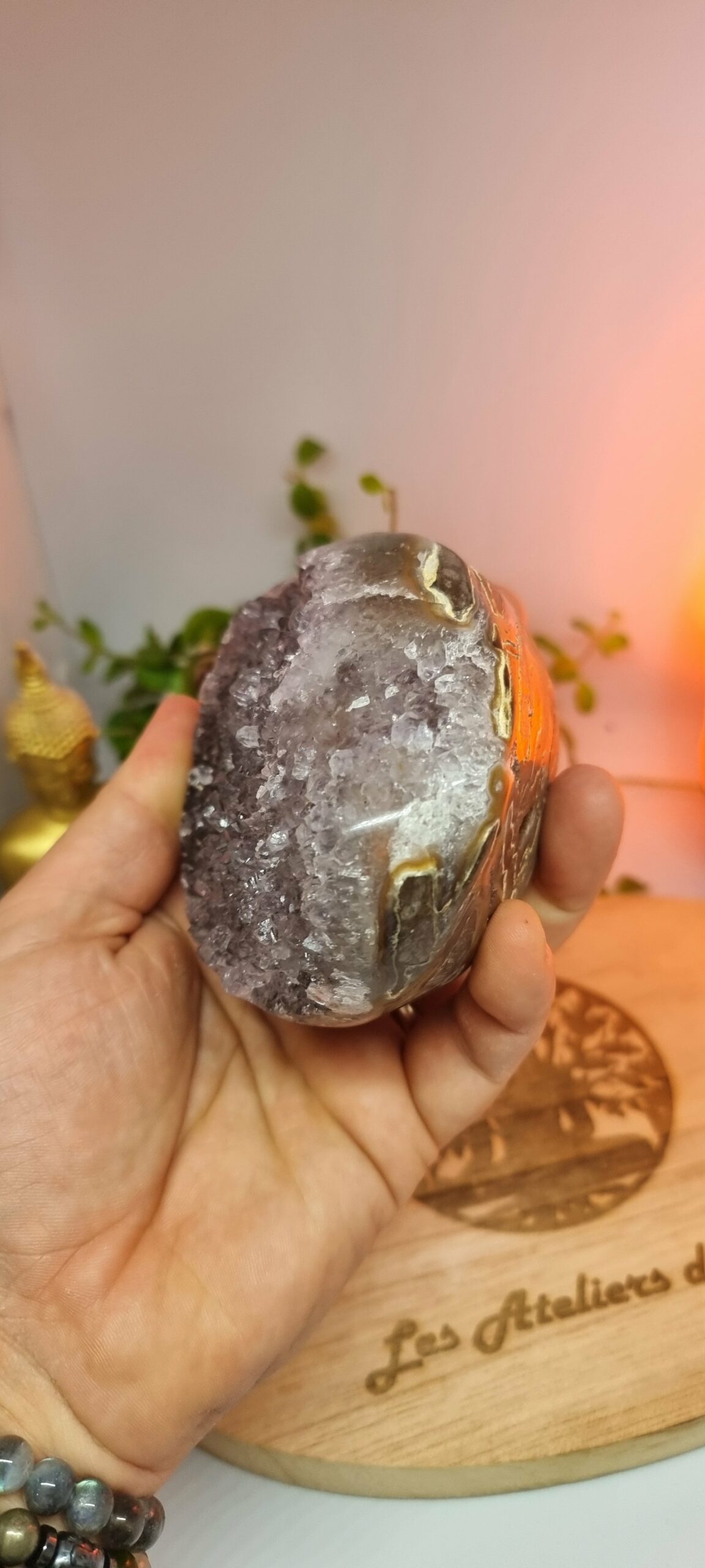 Geode Améthyste et agate Uruguay – Image 7