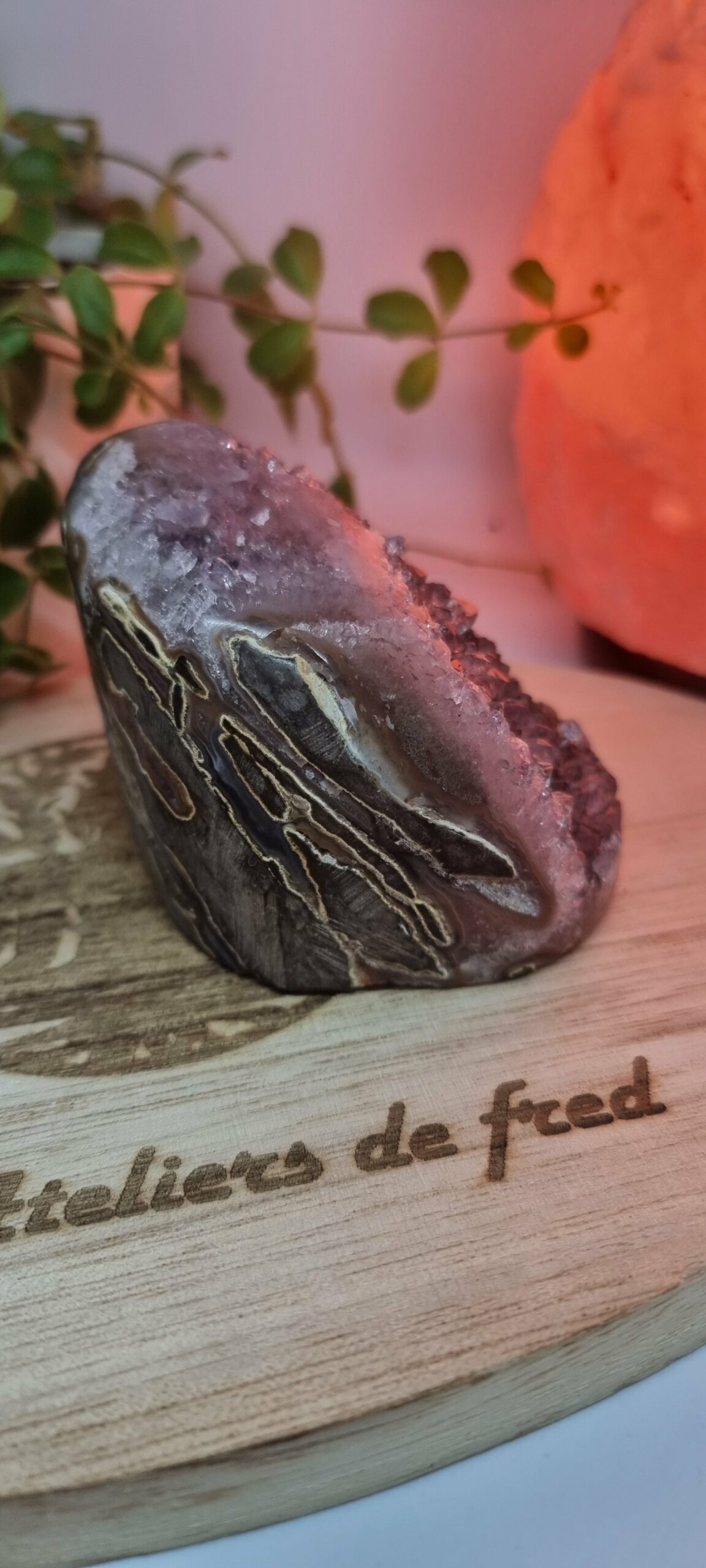 Geode Améthyste et agate Uruguay – Image 5